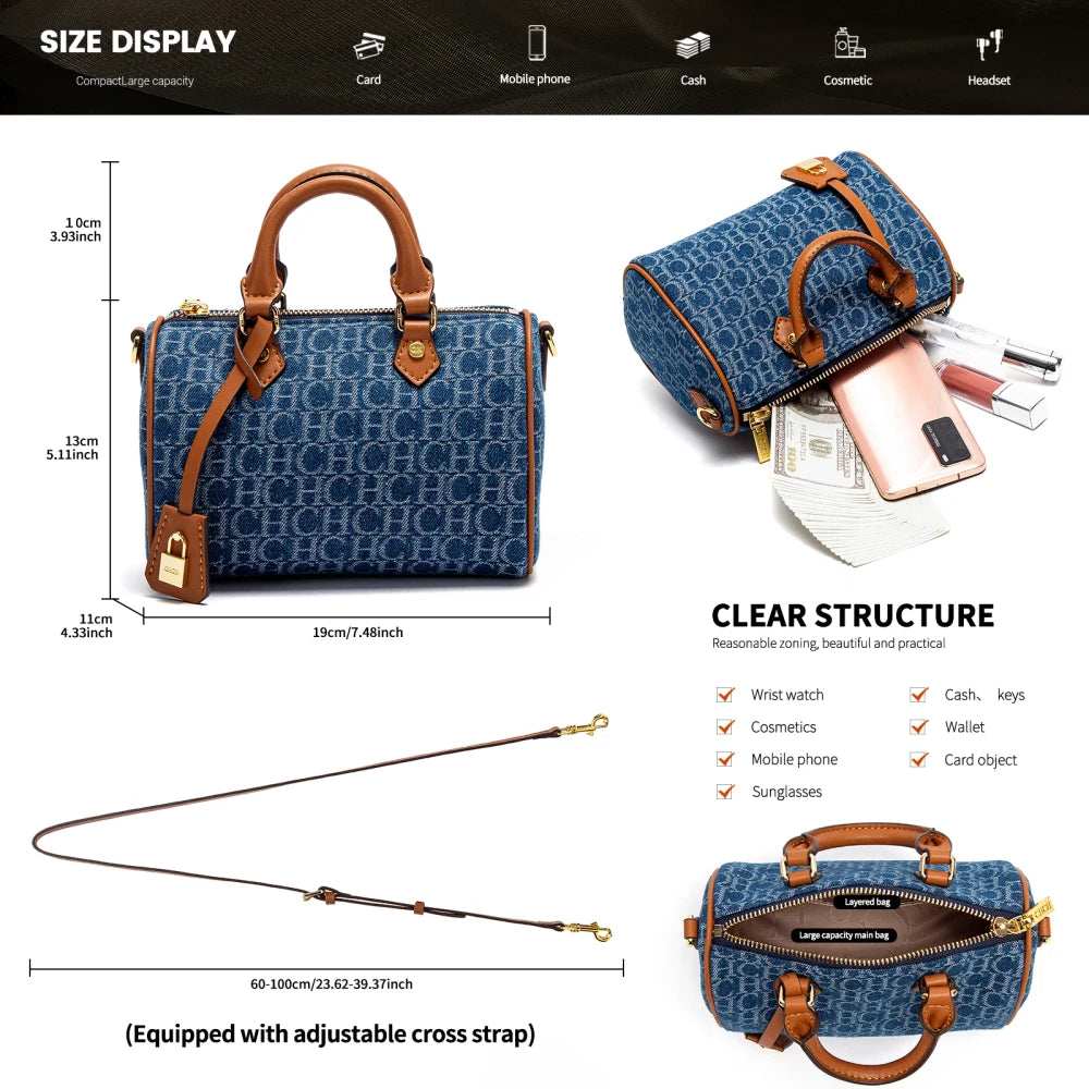 Cowboy Splicing Pillow Bag