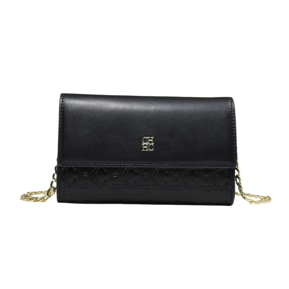 Letter Print Chain Shoulder Bag