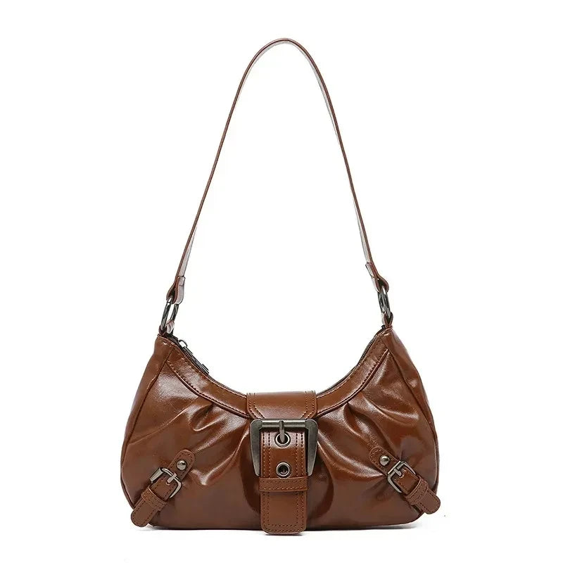 Retro Pleated Hobo Bag