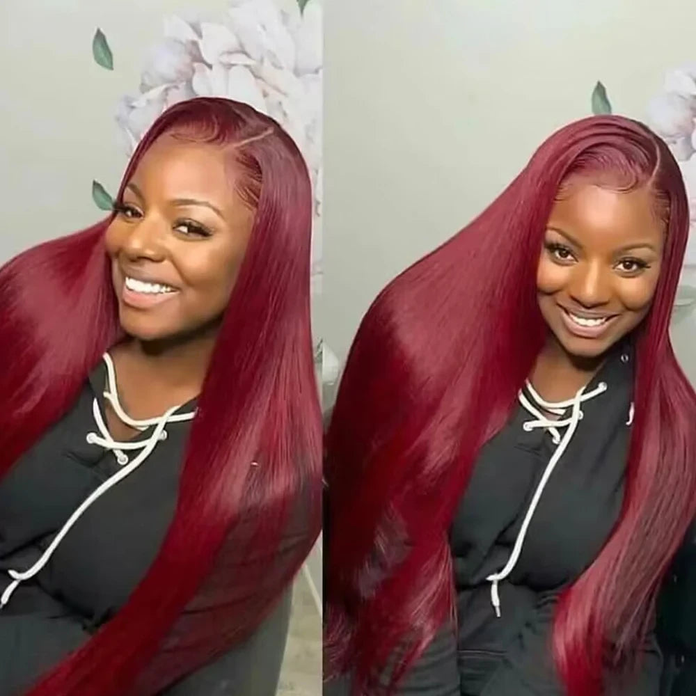Burgundy HD Lace Front Wig
