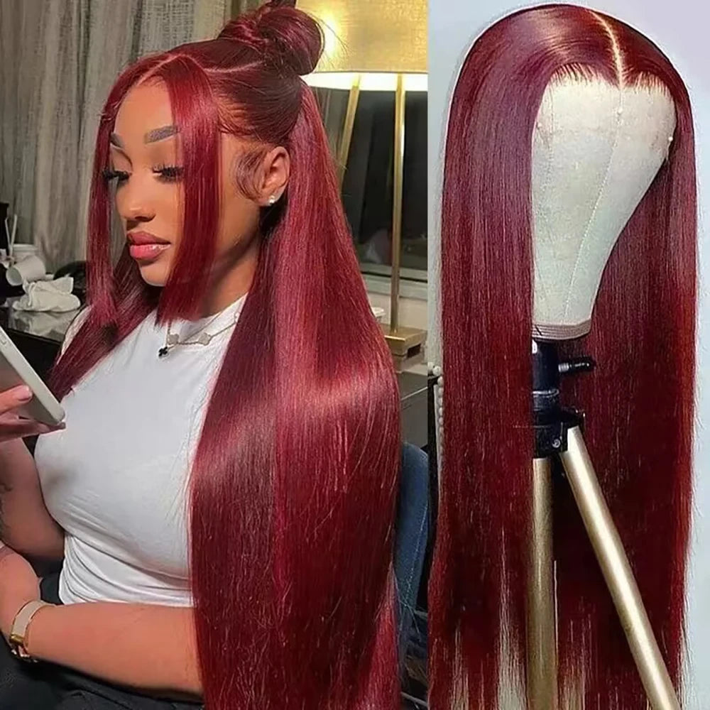Burgundy HD Lace Front Wig