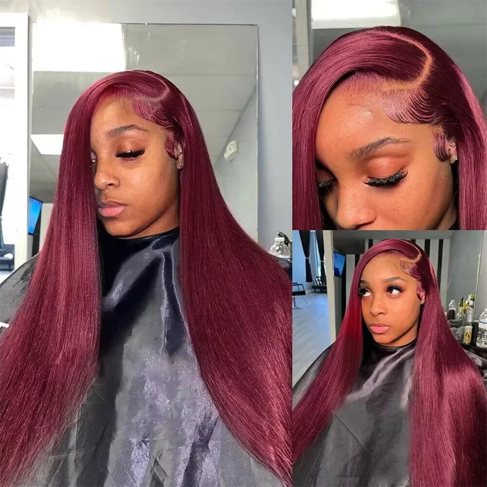 Burgundy HD Lace Front Wig