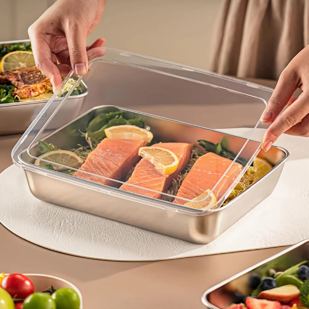 3-Piece Stainless Steel Food Containers