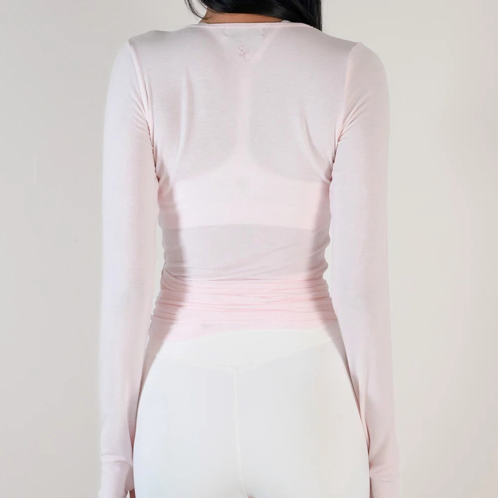 Wrap Crop Top with Thumb Holes