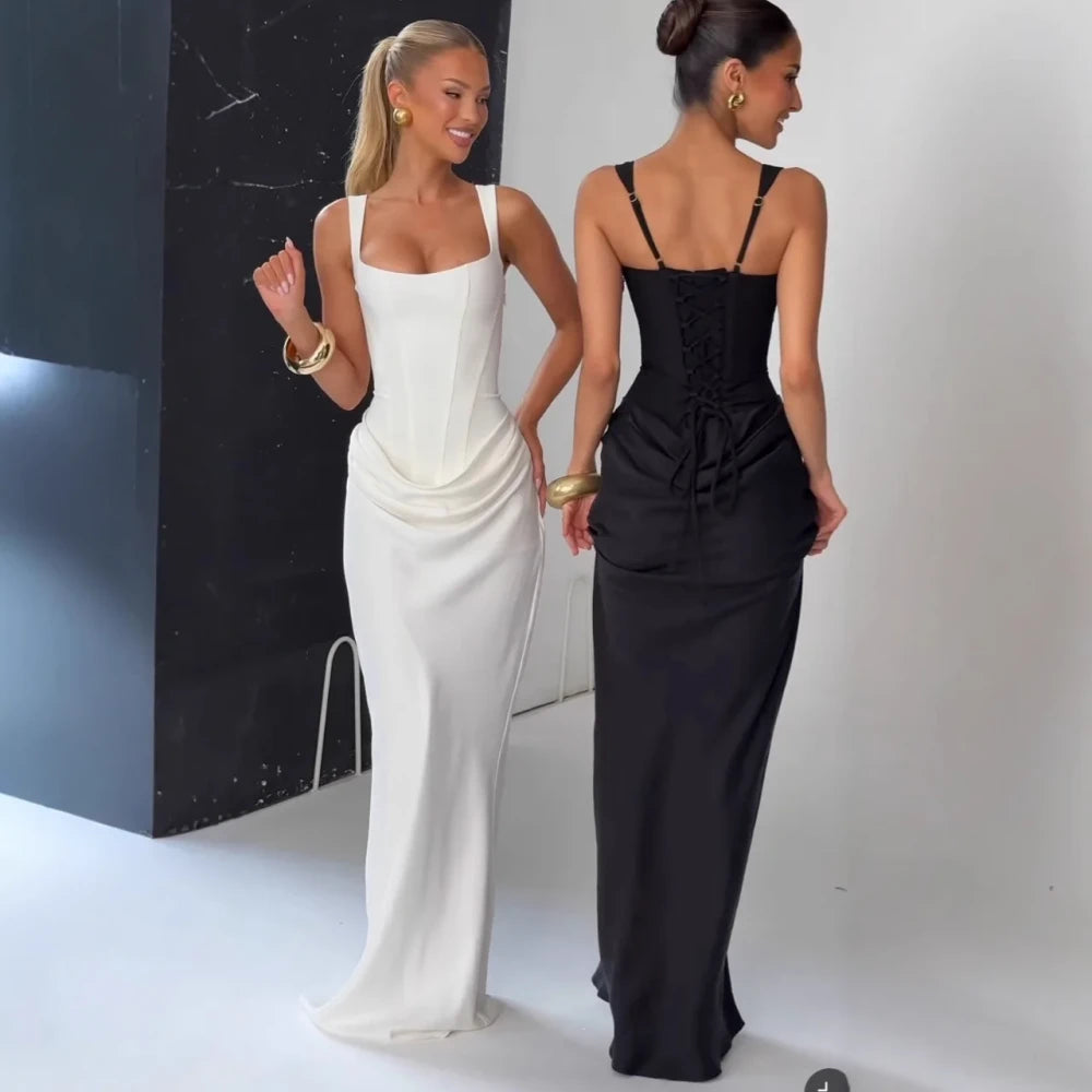 Lace Up Maxi Dress