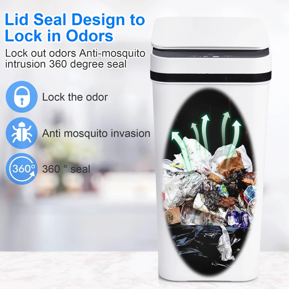 2 Pack 12L Slim Trash Cans