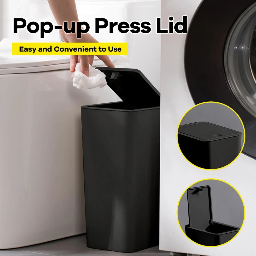10L Press Top Trash Can