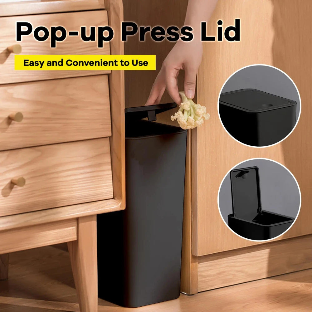 10L Press Top Trash Can