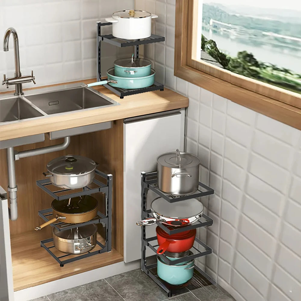 Adjustable Pot Rack 2-4 Tiers