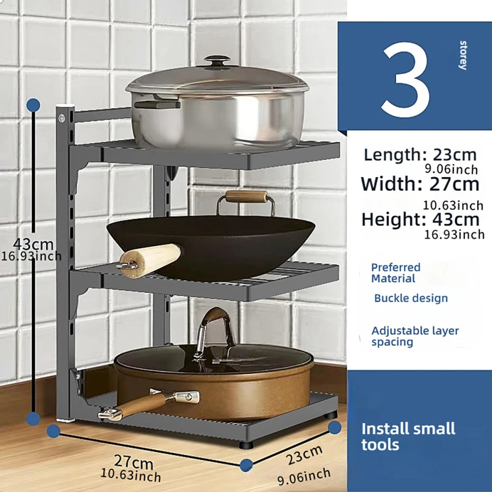 Adjustable Pot Rack 2-4 Tiers
