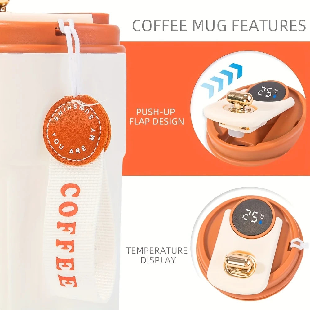 450ML LED Temperature Display Water Bottle